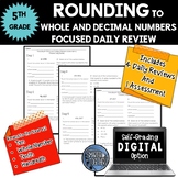 Rounding - Whole and Decimal Numbers - Focused Daily Review - 5th Grade