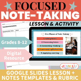 Note-Taking Lesson/Templates/Graphic Organizers, High Scho
