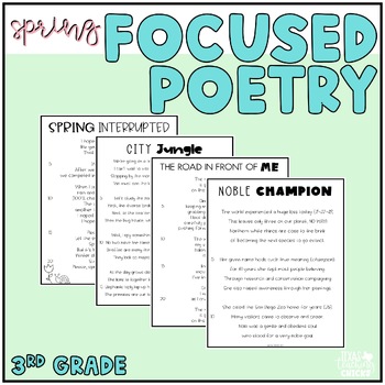 Preview of Focused Poetry 3rd Grade: Spring Edition