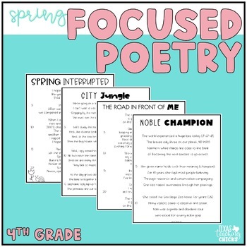 Preview of Focused Poetry 4th Grade: Spring