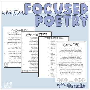 Preview of Focused Poetry 4th Grade: Winter