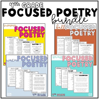 Preview of Focused Poetry Seasonal Bundle 4th Grade