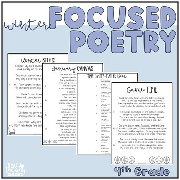 Focused Poetry 4th Grade: Winter Edition by Texas Teaching Chicks