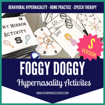 Preview of Foggy Doggy Hypernasality Activities "S" Version