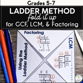 Fold It Up - Ladder Method for GCF, LCM, and Factoring! | TpT