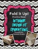 Integer Order of Operations Foldable Practice