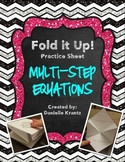 Multi-Step Equations Foldable Practice