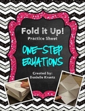 One Step Equations Foldable Practice