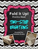 Two Step Equations Foldable Practice