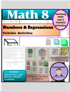 Preview of Foldable Activities: (NS2 and EEA2): Perfect/Non-Perfect square and cube Roots