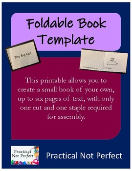 Foldable Book Template by Practical Not Perfect TpT