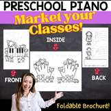 Foldable COLORING Brochure for Piano Lessons TEACHER MARKETING