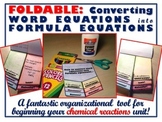 Foldable: Chemical Reactions - Converting Word Equations i