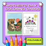 Foldable Coloring cards Mother's Day Craft