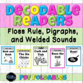 Foldable Decodable Readers for Floss Rule, Consonant Digra