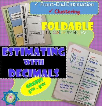 Preview of Estimating with Decimals: Front-End Estimation and Clustering PDF + EASEL