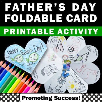Preview of Fathers Day Card Craft All About Dad Holiday Cards Template Parents Greeting
