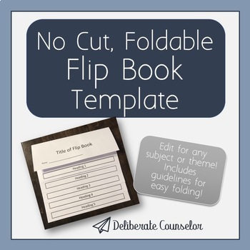 Preview of Flip Book Template - Foldable, No Cut Flip Book - Editable Flip Book