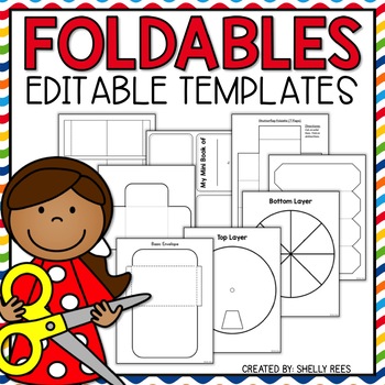 Preview of Foldable Templates - Editable Foldables - Mini Book, Envelope, Flaps, More!