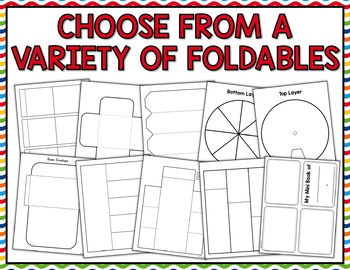 Foldable Templates Editable Foldables Mini Book Envelope Flaps More