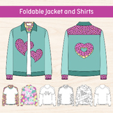 Foldable Jacket and Shirts | Printable Valentine's Day Car