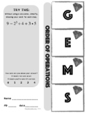Foldable Note-Taking Guide Order of Operations GEMS (Inclu
