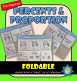 Percents and Proportions Foldable PDF + EASEL