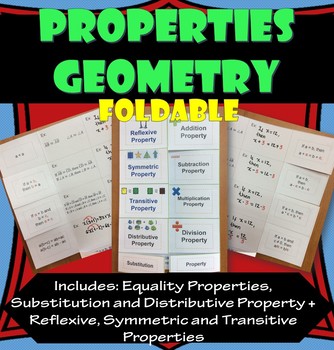 Preview of Foldable Properties of Equality and Congruence PDF + EASEL