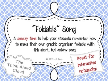 Preview of Foldable Song - Interactive Notebook Supplement