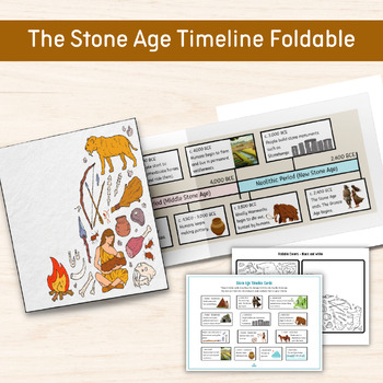 Preview of Foldable Stone Age Timeline, Prehistory Knowledge, Chronological Skills