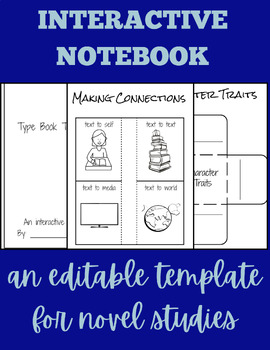 Preview of Foldable Style Notes - Interactive Notebook Template for Teaching Novels