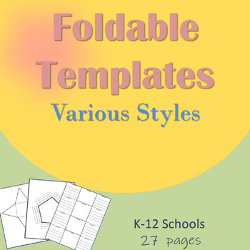 Preview of Foldable Templates- Various Styles
