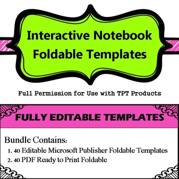 Preview of Foldable Templates for Interactive Notebooks