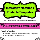Foldable Templates for Interactive Notebooks