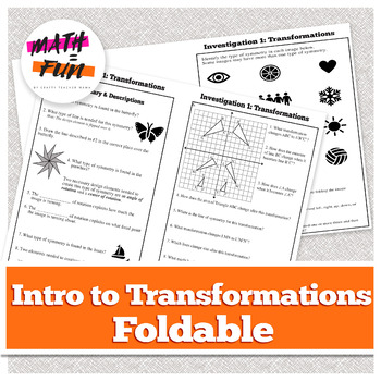 Preview of Foldable: Transformations Introduction (Connected Math aligned)