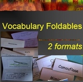 Foldable Vocabulary Templates