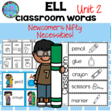 ESL Kindergarten Newcomers Activities School Vocabulary Un