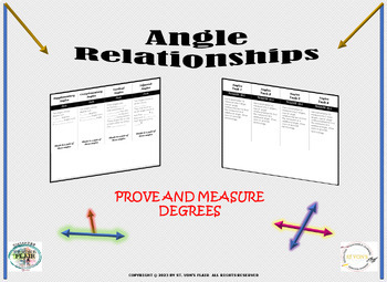 Preview of Angle Relationships Tasks