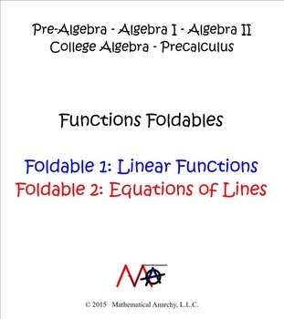 Preview of Foldables for Linear Functions