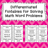 Foldables for Solving Math Word Problems- Common Core Inte