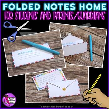Preview of Folded notes home to parents rewards