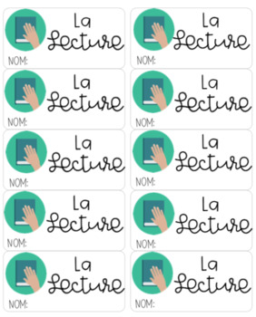 Preview of Folder Labels - FRENCH Edition