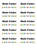Folder Labels For Math