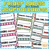 Folder Labels, Journal Labels Ocean Sea