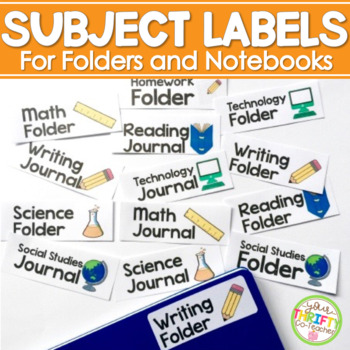 Notebook Labels | Journal Subject Labels | Folder Labels | TPT