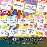 Folder Organization Cover Inserts and Tabs Week by Week