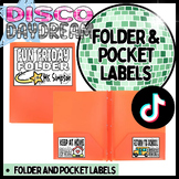 Folder & Pocket Labels - Disco Daydream, Colorful Classroom Decor