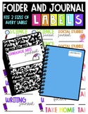 Folder and Notebook Labels (avery labels 8160 & 5263)