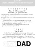 Folding Fathers Day Card and Symmetry Activity