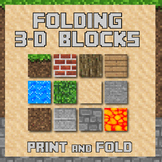 3d Folding paper cubes - Based on Minecraft